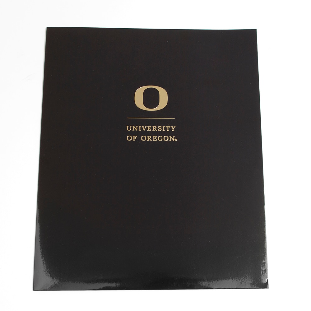 Classic Oregon O, Roaring Spring, Academic, Glossy, Folder, Black